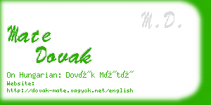 mate dovak business card